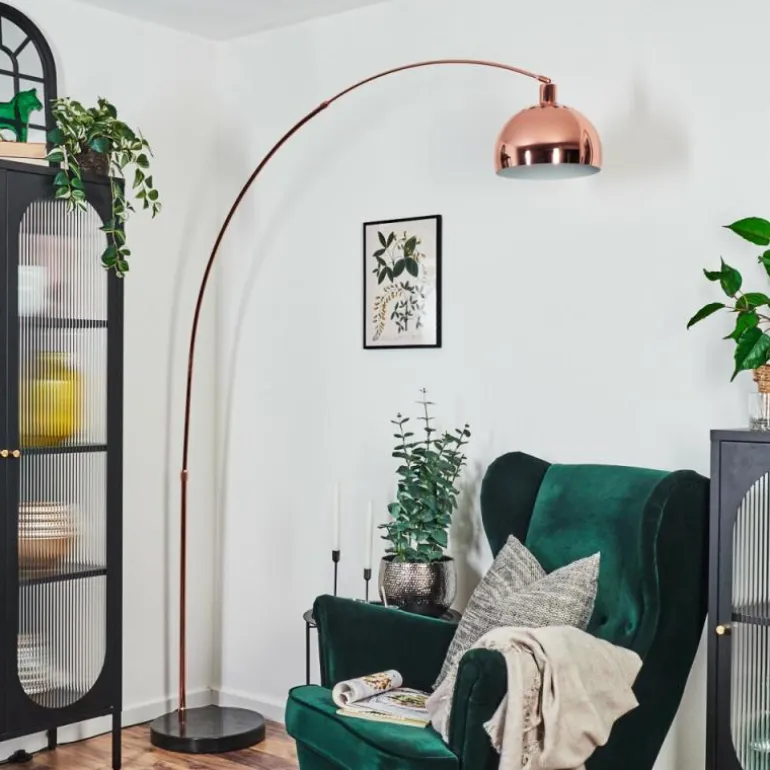 Baloca Lampadaire Cuivre, Noir, 1 lumière