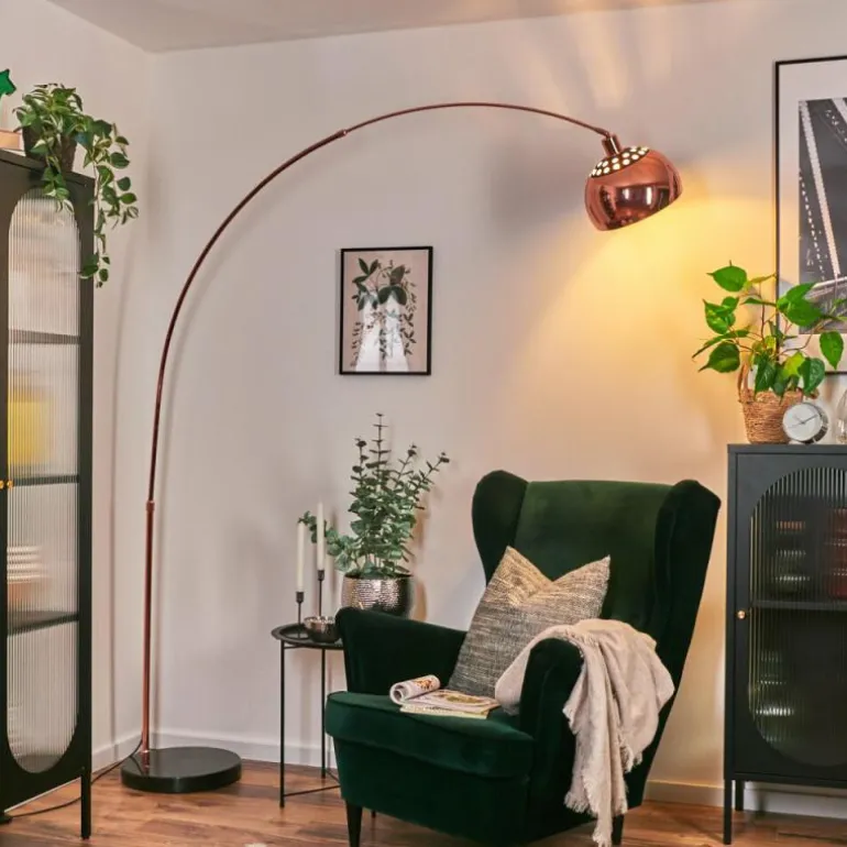 Baloca Lampadaire Cuivre, Noir, 1 lumière