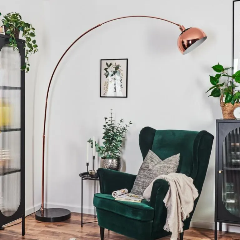 Baloca Lampadaire Cuivre, Noir, 1 lumière