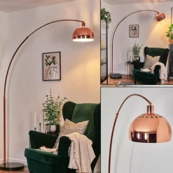 Baloca Lampadaire Cuivre, Noir, 1 lumière