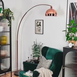 Baloca Lampadaire Cuivre, Noir, 1 lumière