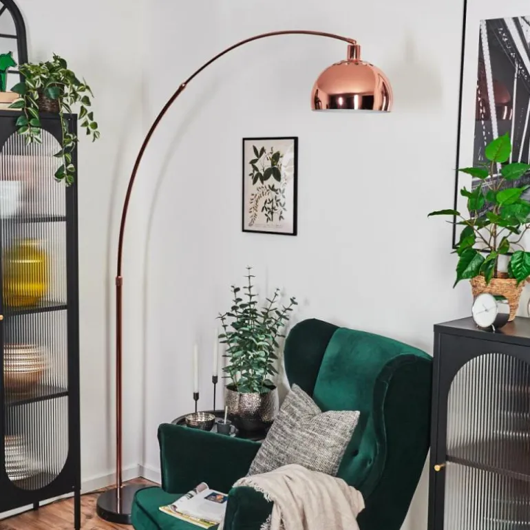 Baloca Lampadaire Cuivre, Noir, 1 lumière