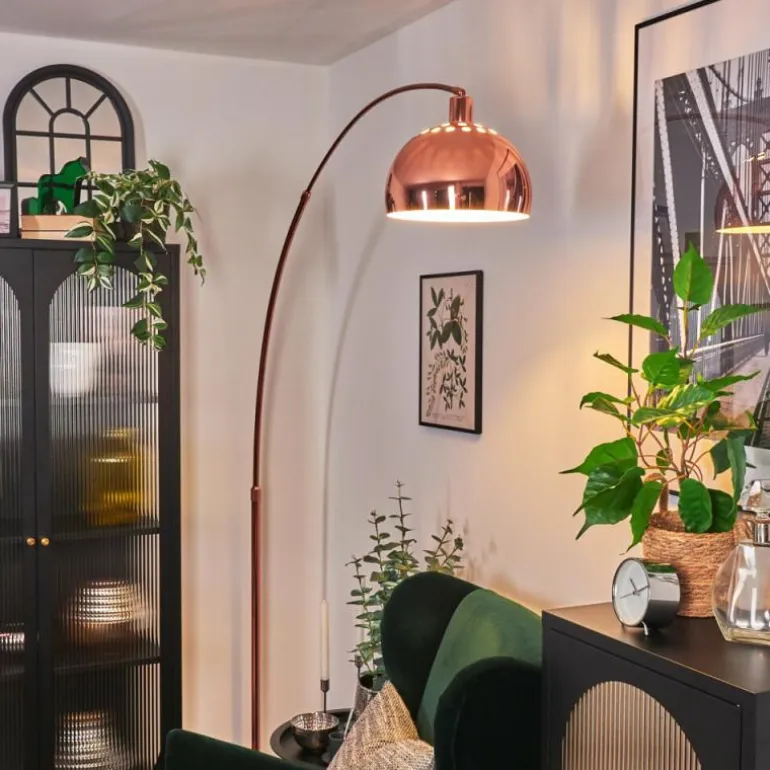 Baloca Lampadaire Cuivre, Noir, 1 lumière