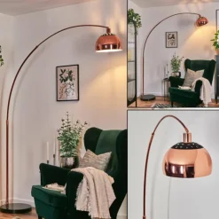 Baloca Lampadaire Cuivre, Noir, 1 lumière
