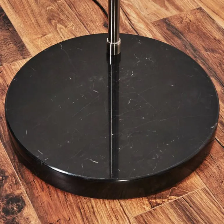 Baloca Lampadaire Nickel mat, Noir, 1 lumière