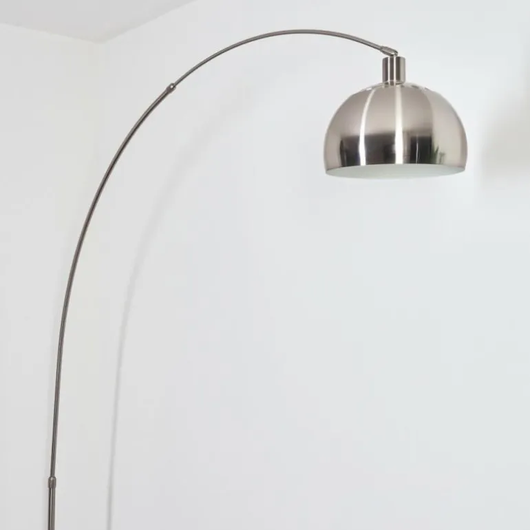 Baloca Lampadaire Nickel mat, Noir, 1 lumière