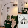 Baloca Lampadaire Nickel mat, Noir, 1 lumière