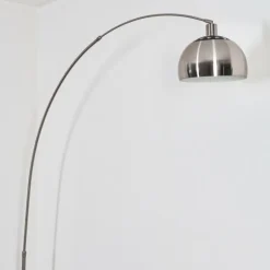 Baloca Lampadaire Nickel mat, Noir, 1 lumière