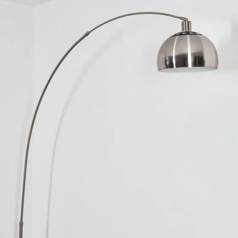 Baloca Lampadaire Nickel mat, Noir, 1 lumière