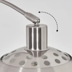 Baloca Lampadaire Nickel mat, Noir, 1 lumière