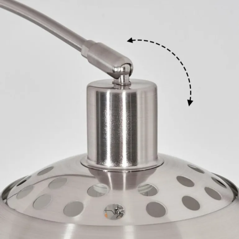 Baloca Lampadaire Nickel mat, Noir, 1 lumière