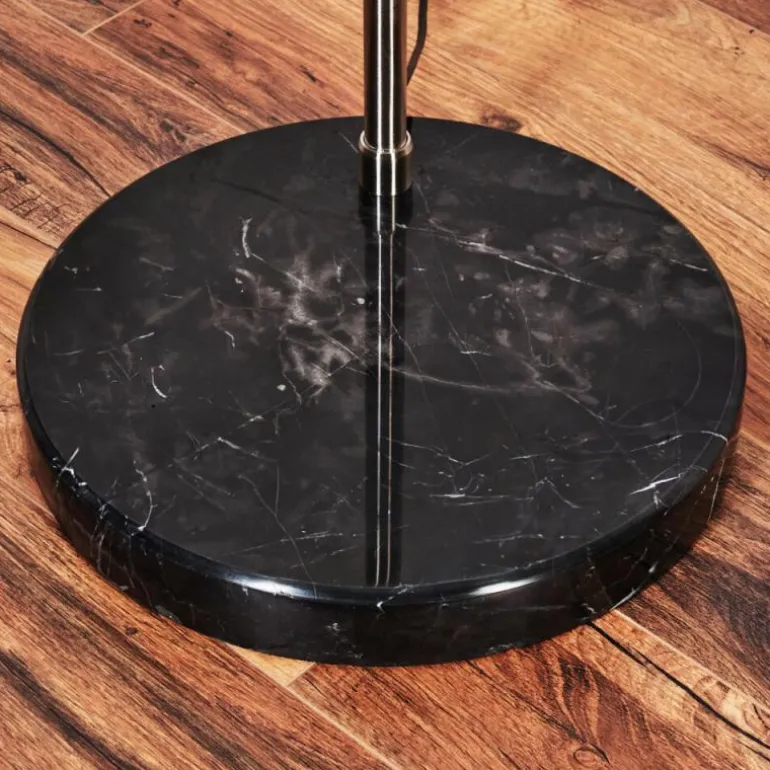 Baloca Lampadaire Nickel mat, Noir, 1 lumière