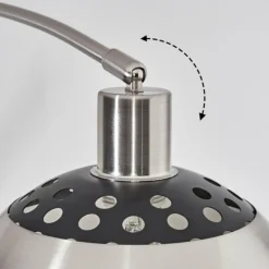 Baloca Lampadaire Nickel mat, Noir, 1 lumière