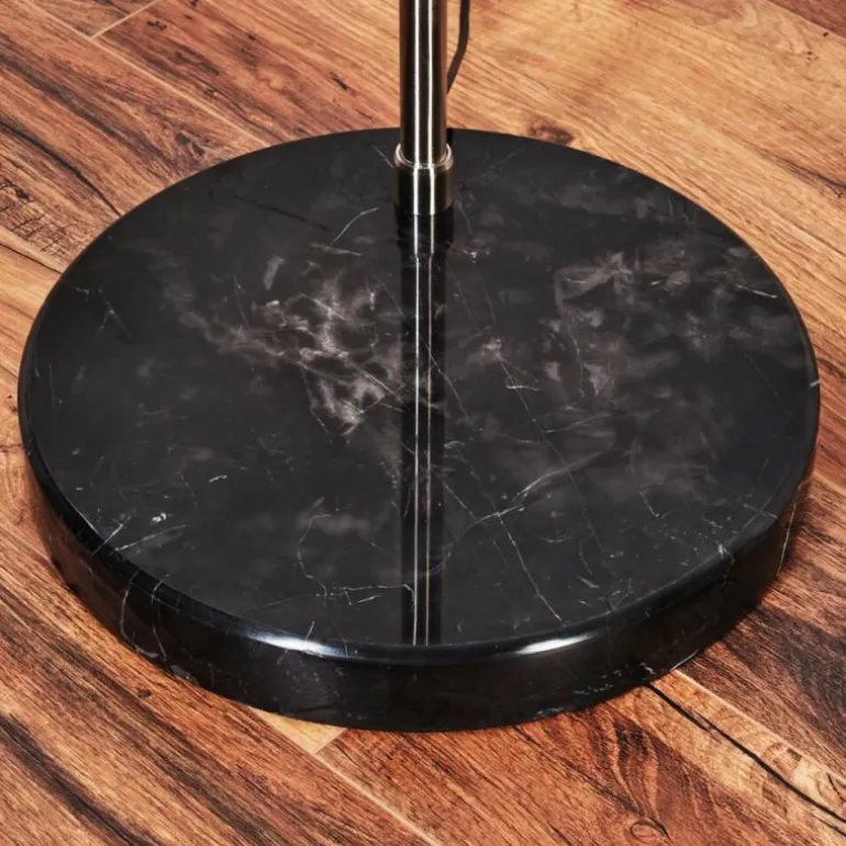 Baloca Lampadaire Nickel mat, Noir, 1 lumière
