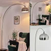 Baloca Lampadaire Nickel mat, Noir, 1 lumière