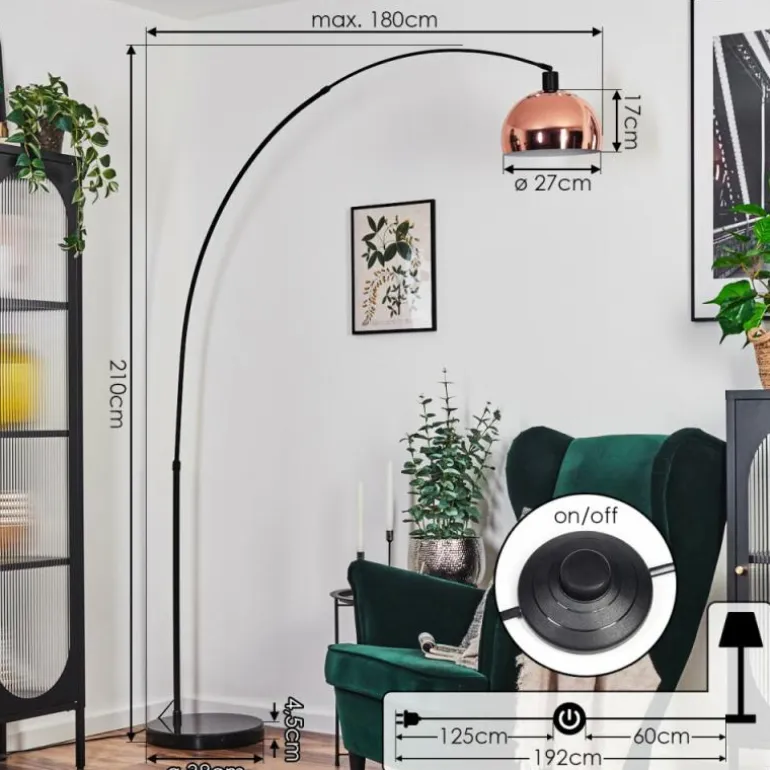 Baloca Lampadaire Noir, 1 lumière
