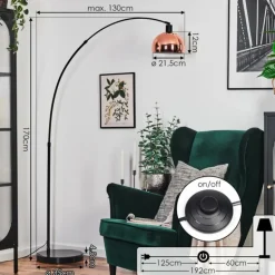 Baloca Lampadaire Noir, 1 lumière