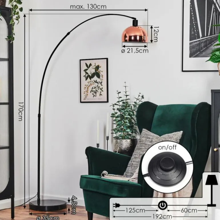 Baloca Lampadaire Noir, 1 lumière