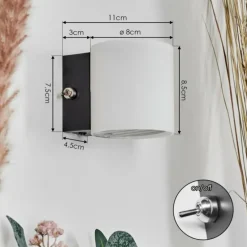 Bamako Luminaire Up & Down, Applique murale LED Noir, 1 lumière