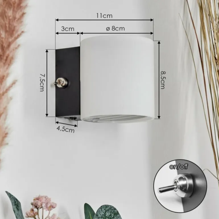 Bamako Luminaire Up & Down, Applique murale LED Noir, 1 lumière