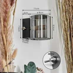 Bamako Luminaire Up & Down, Applique murale LED Noir, 1 lumière