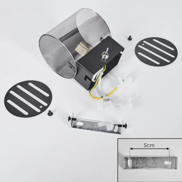 Bamako Luminaire Up & Down, Applique murale LED Noir, 1 lumière