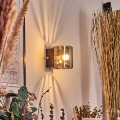 Bamako Luminaire Up & Down, Applique murale LED Noir, 1 lumière