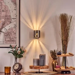 Bamako Luminaire Up & Down, Applique murale LED Noir, 1 lumière
