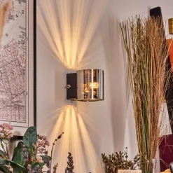 Bamako Luminaire Up & Down, Applique murale LED Noir, 1 lumière