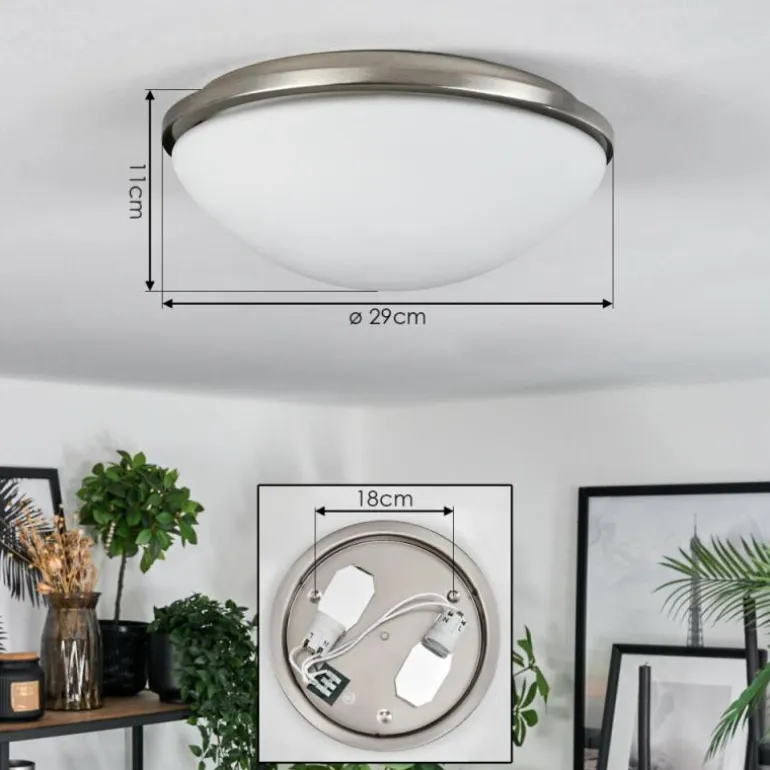 Banan Plafonnier, Spot de plafond Nickel mat, 2 lumières