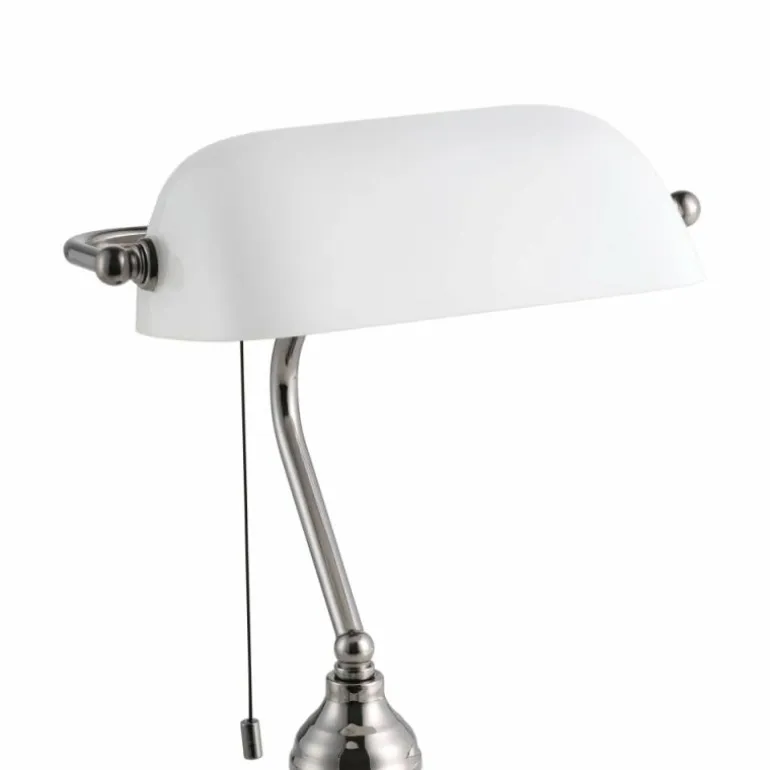 BANKER Lampe à poser Luminaires Eglo Nickel mat, 1 lumière