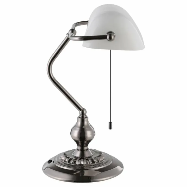 BANKER Lampe à poser Luminaires Eglo Nickel mat, 1 lumière