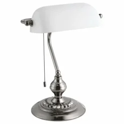 BANKER Lampe à poser Luminaires Eglo Nickel mat, 1 lumière