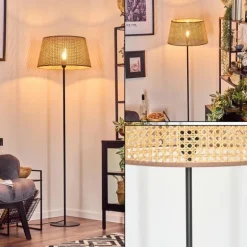 Barcos Lampadaire beige, Écru, 1 lumière