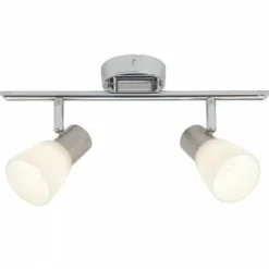 Barre de spots Brilliant Leuchten Janna Chrome, Blanc, 2 lumières