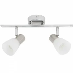 Barre de spots Brilliant Leuchten Janna Chrome, Blanc, 2 lumières