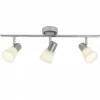 Barre de spots Brilliant Leuchten Janna Chrome, Blanc, 3 lumières
