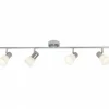 Barre de spots Brilliant Leuchten Janna Chrome, Blanc, 4 lumières