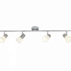 Barre de spots Brilliant Leuchten Janna Chrome, Blanc, 4 lumières