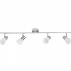 Barre de spots Brilliant Leuchten Janna Chrome, Blanc, 4 lumières