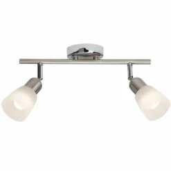 Barre de spots Brilliant Bethany LED Chrome, 2 lumières