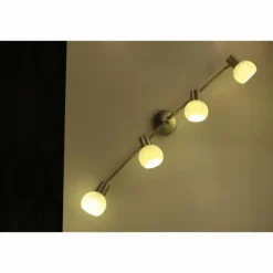 Barre de spots Brilliant Bona Blanc, 4 lumières