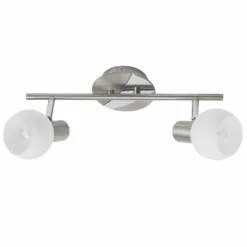 Barre de spots Brilliant Tiara Blanc, 2 lumières