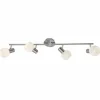 Barre de spots Brilliant Tiara Blanc, 4 lumières