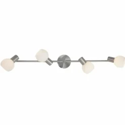 Barre de spots Brilliant Tiara Blanc, 4 lumières