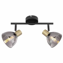 Barre de spots Globo KLERENA Noir, 2 lumières