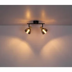 Barre de spots Globo KLERENA Noir, 2 lumières