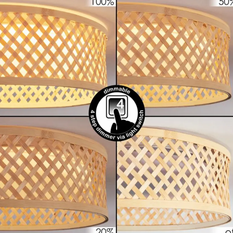 Barroco Plafonnier LED Écru, Blanc, 1 lumière