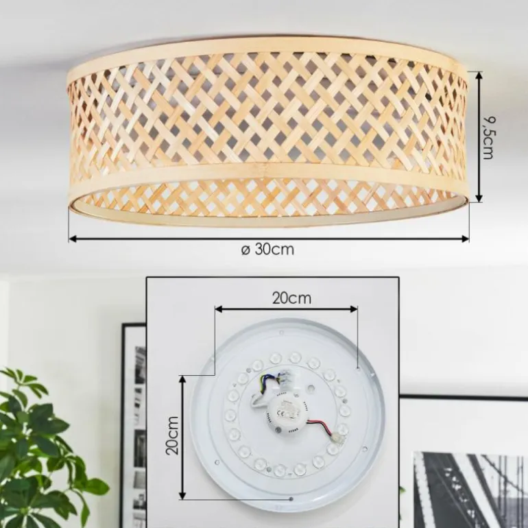 Barroco Plafonnier LED Écru, Blanc, 1 lumière