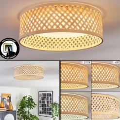 Barroco Plafonnier LED Écru, Blanc, 1 lumière